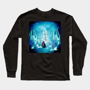 Little mermaid with fantasy flowers Long Sleeve T-Shirt